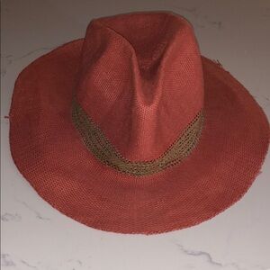 Zara Red Hat with Gold Accent
